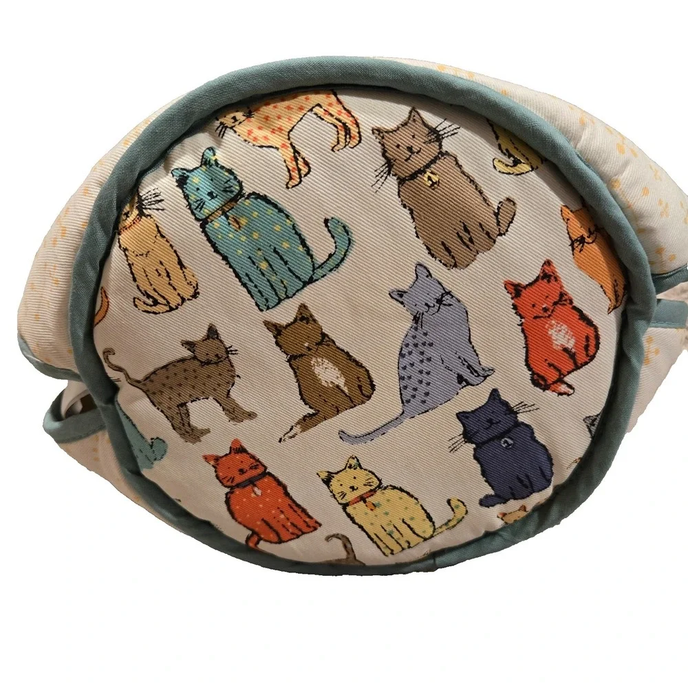 Ulster Weavers Cat Walk Teapot Cosy Muff Cats Cotton Cottagecore Folk Art Retro